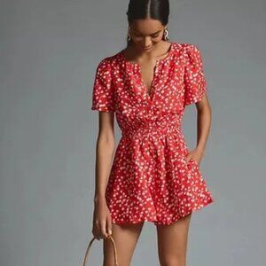 Anthropologie The Somerset Romper: Linen Edition Size~M